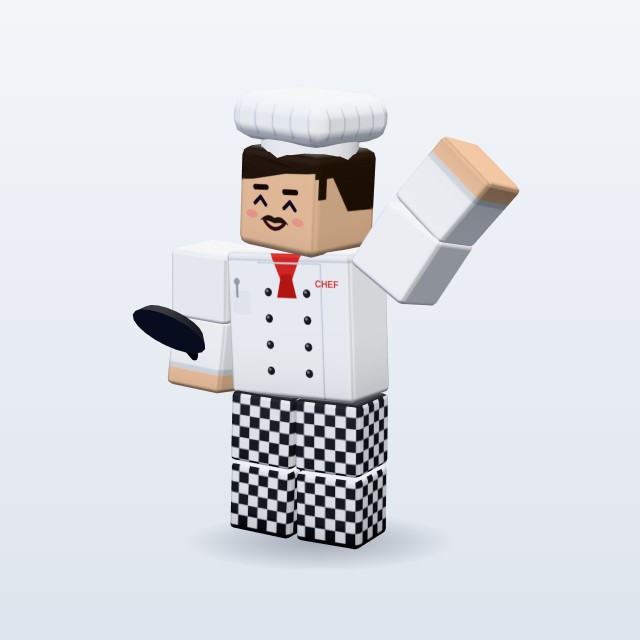 Blocky Chef — Rigged & Animated 3D model