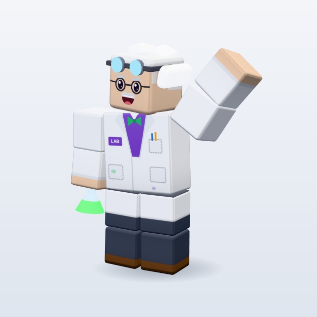 Blocky Scientist — Rigged & Animated 3D model