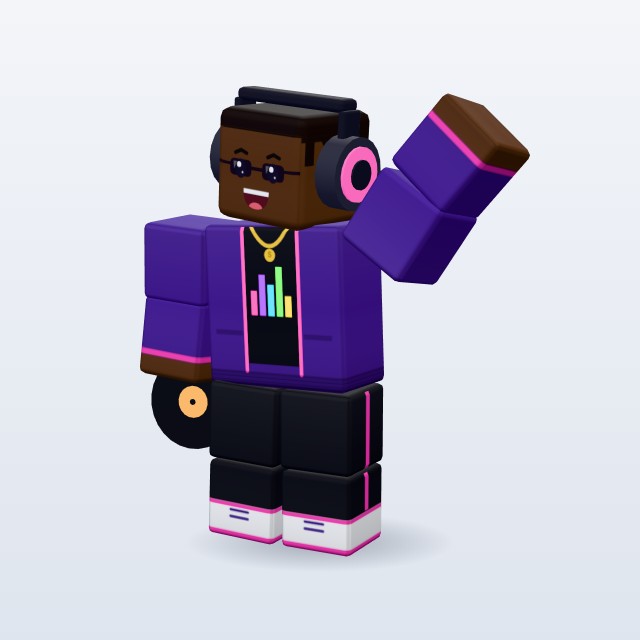 Blocky DJ — Rigged & Animated 3D model