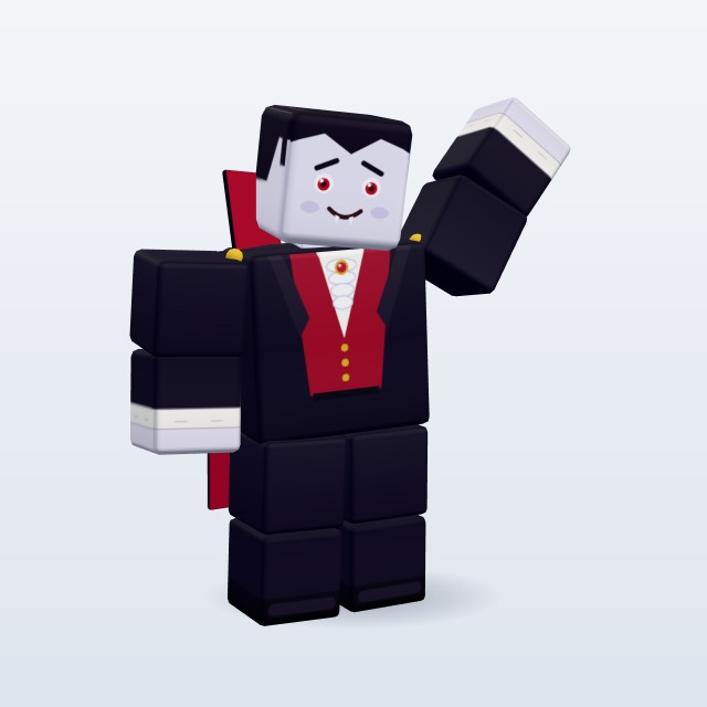 Blocky Vampire — Rigged & Animated 3D model