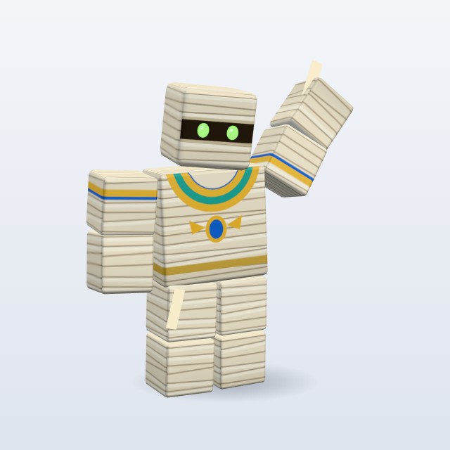 Blocky Mummy — Rigged & Animated 3D model