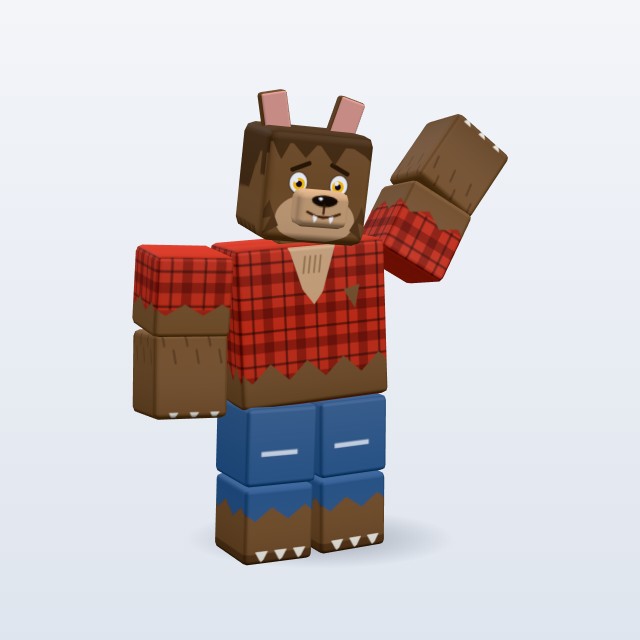 Blocky Werewolf — Rigged & Animated 3D model