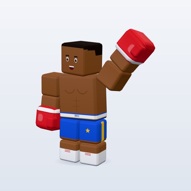 Blocky Boxer — Rigged & Animated