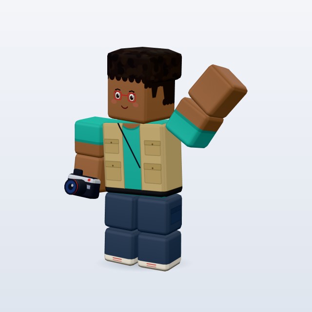 Blocky Photographer — Rigged & Animated 3D model