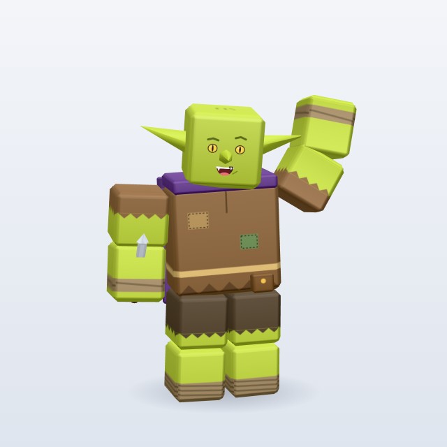 Blocky Sneaky Goblin — Rigged & Animated