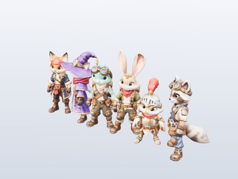 Animal Adventurers Party 3D model