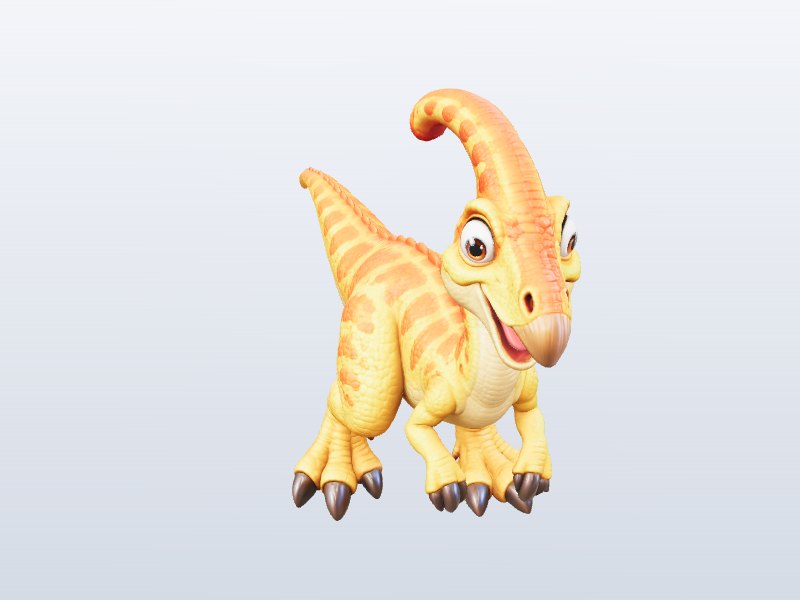 Parasaurolophus Cartoon 3D model