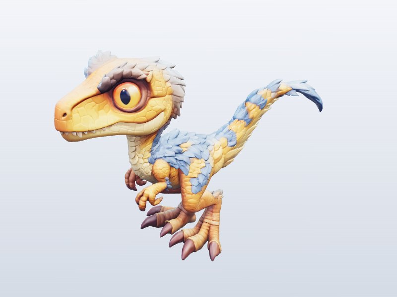 Feathered Velociraptor 3D model
