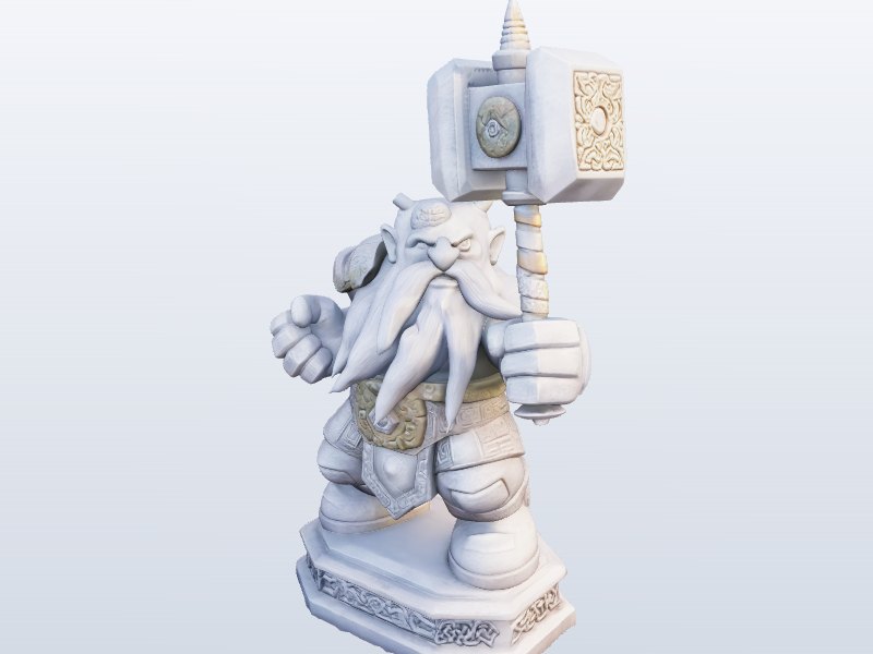 Dwarf Statue 3D model