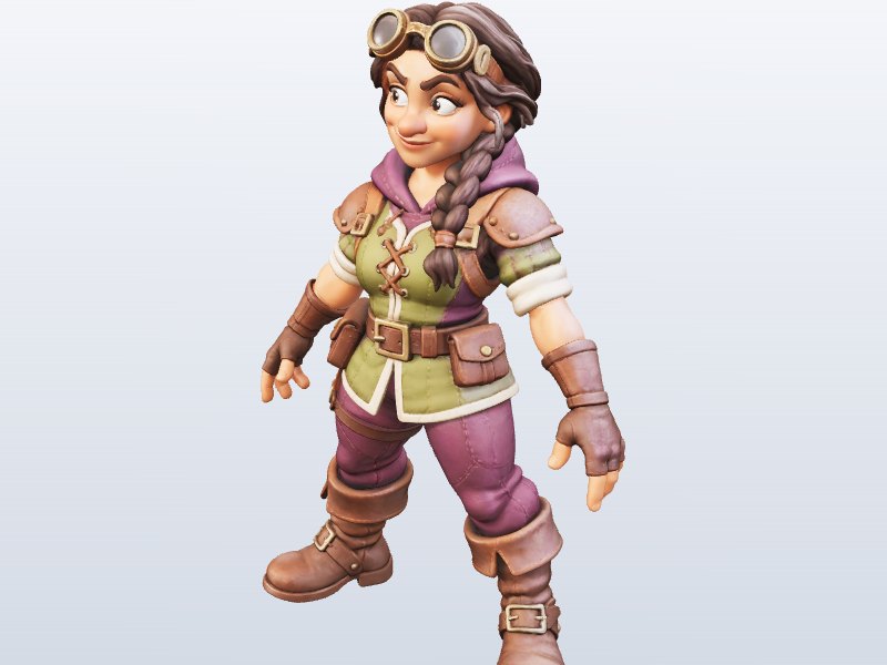 Adventurer Girl 3D model
