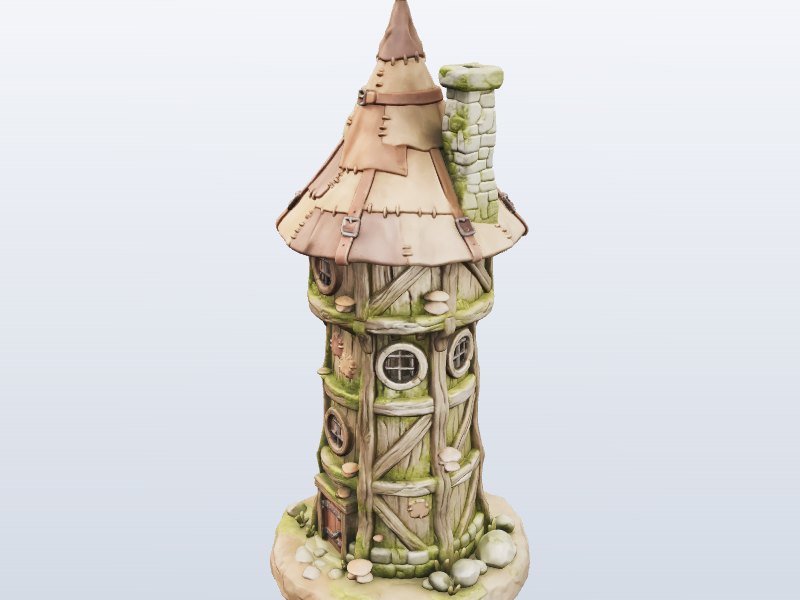 Wizard Wood Tower 3D model