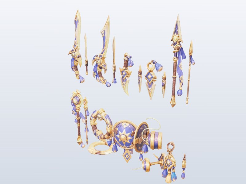Fantasy Weapon Set 3D model