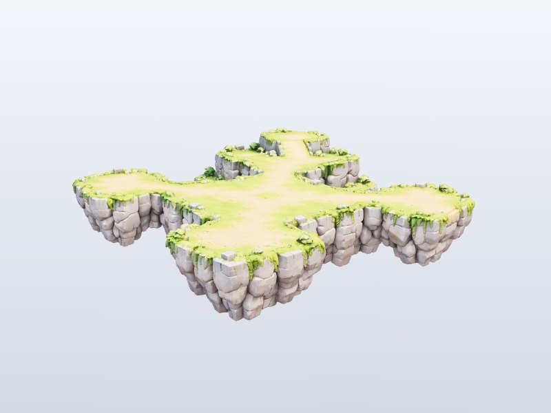 Floating Island Platform 3D model