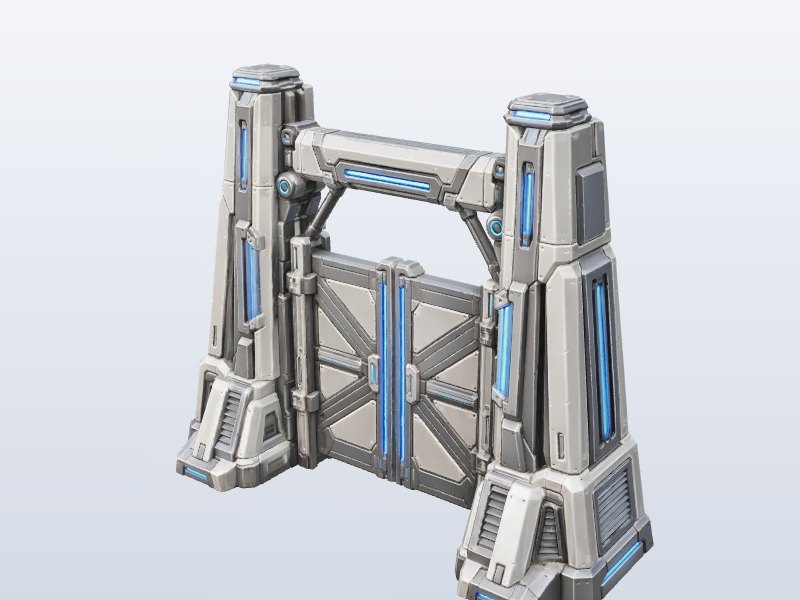 Sci-Fi Gate 3D model