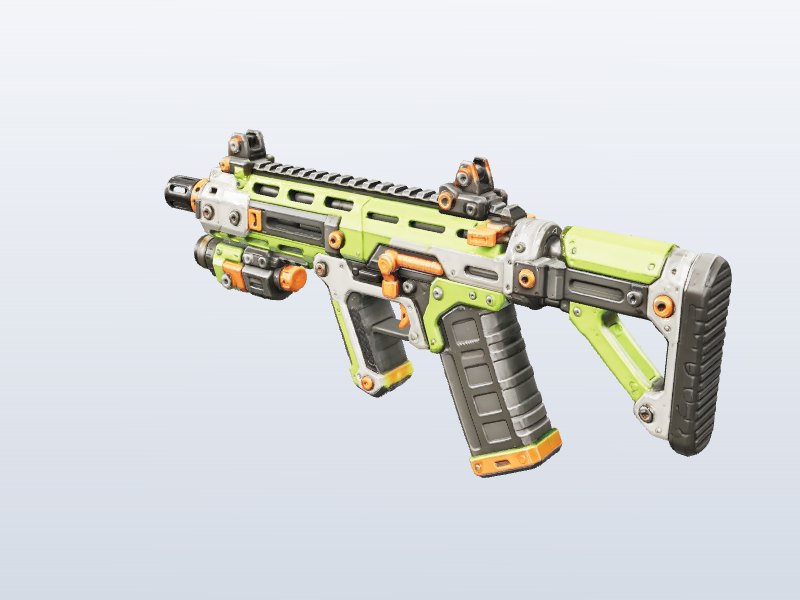 Neon Assault Rifle 3D model
