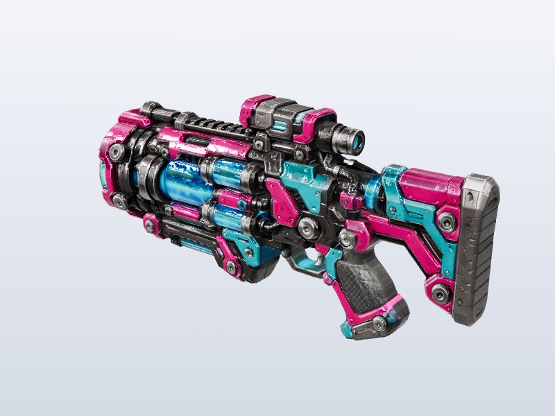 Cyber Sniper Rifle 3D model