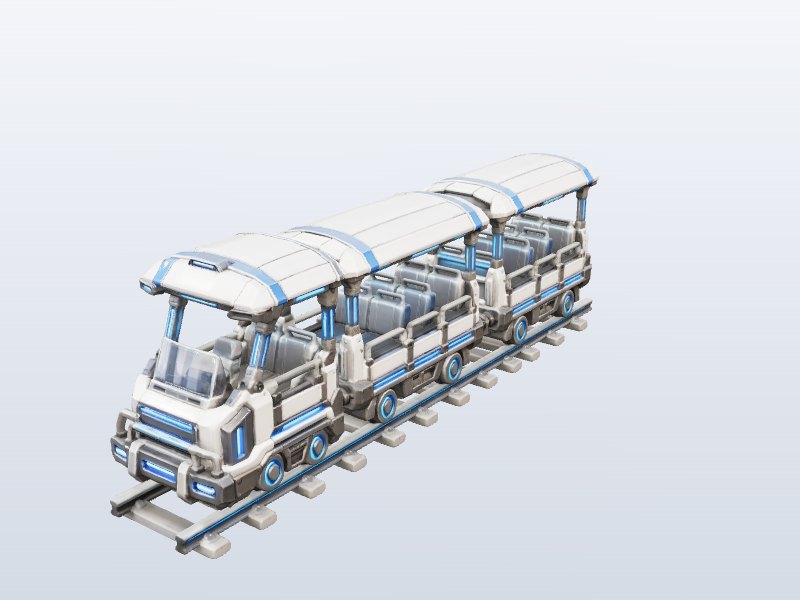 Monorail Tram 3D model