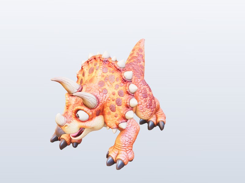 Triceratops Cartoon 3D model