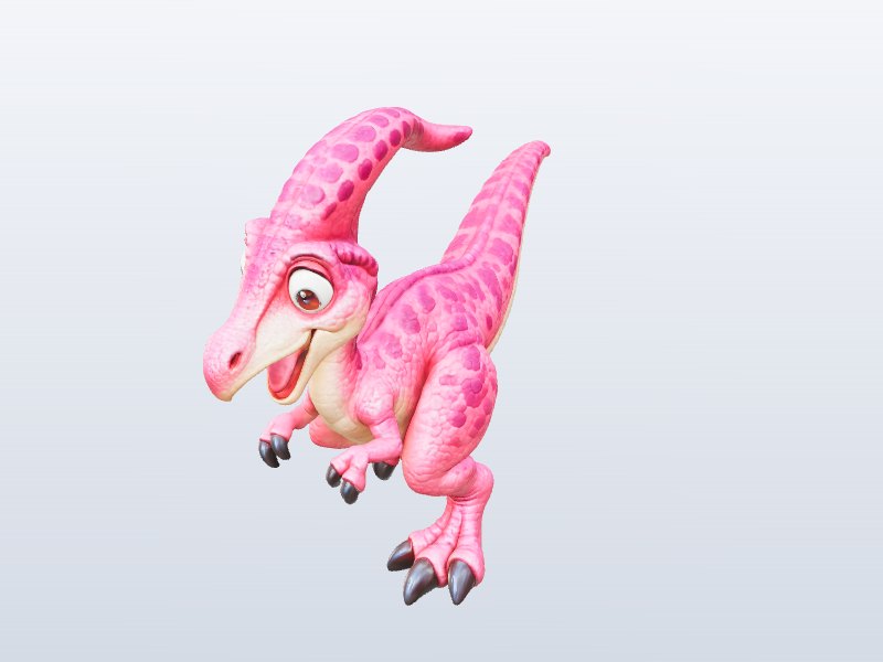 Pink Dinosaur 3D model