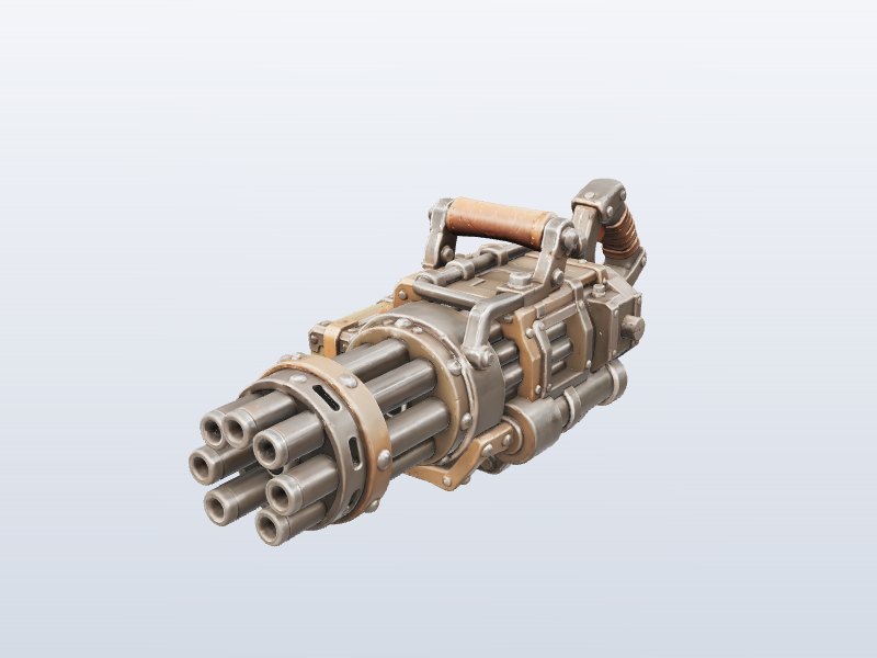 Steampunk Gatling 3D model
