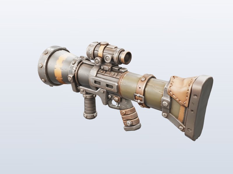 Steampunk Rocket Rifle 3D model