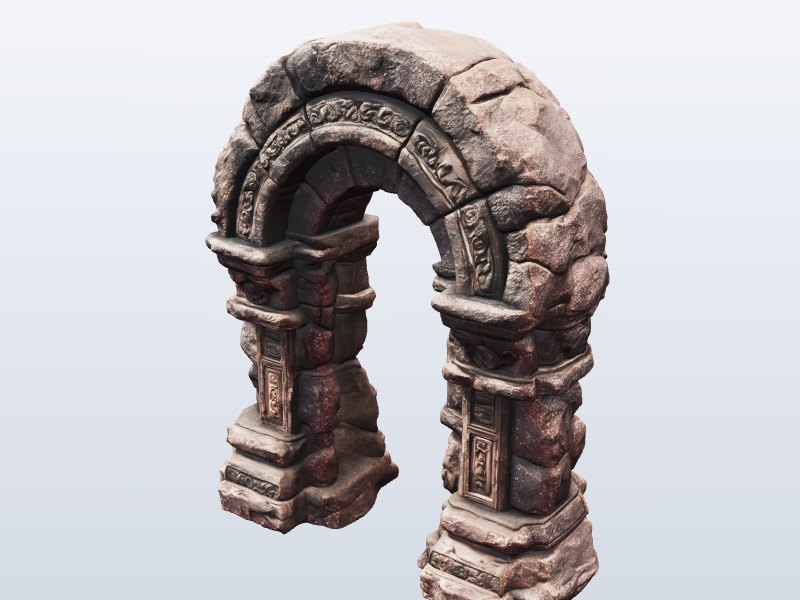 Ancient Stone Arch 3D model