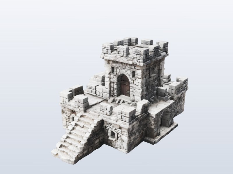 Small Stone Castle 3D model
