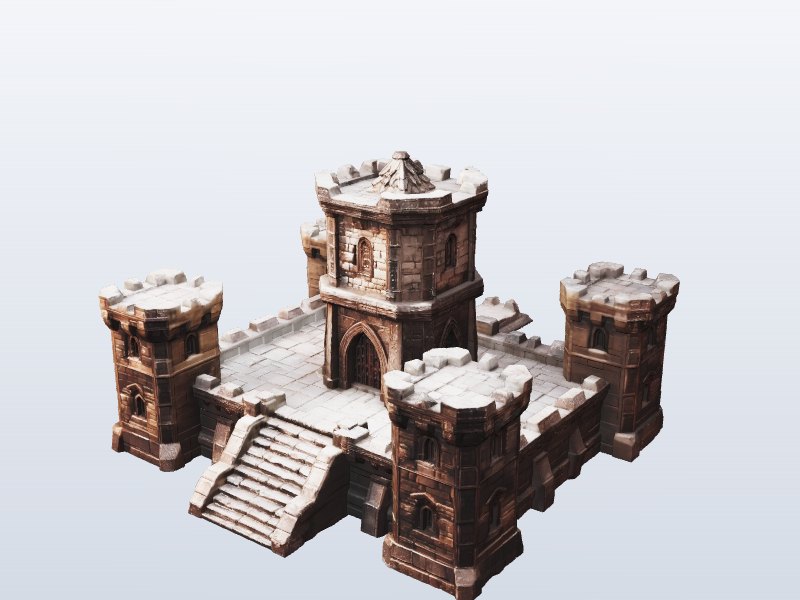 Red Stone Fortress 3D model