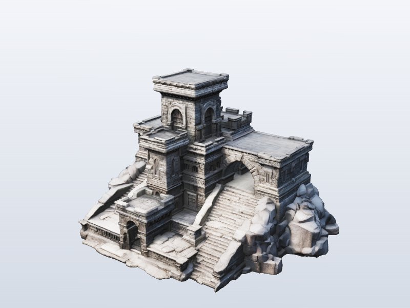Stone Castle Ruin 3D model