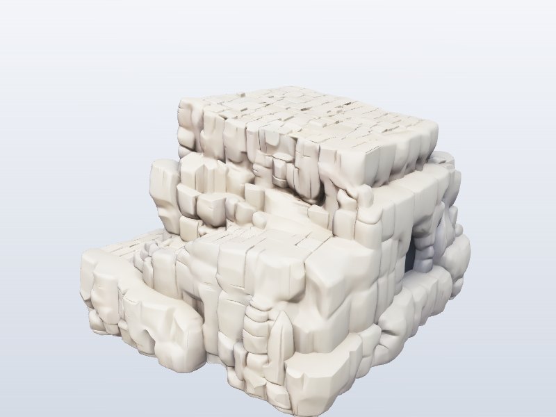Stone Block Ruin 3D model