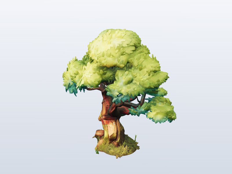 Stylized Oak Tree 3D model