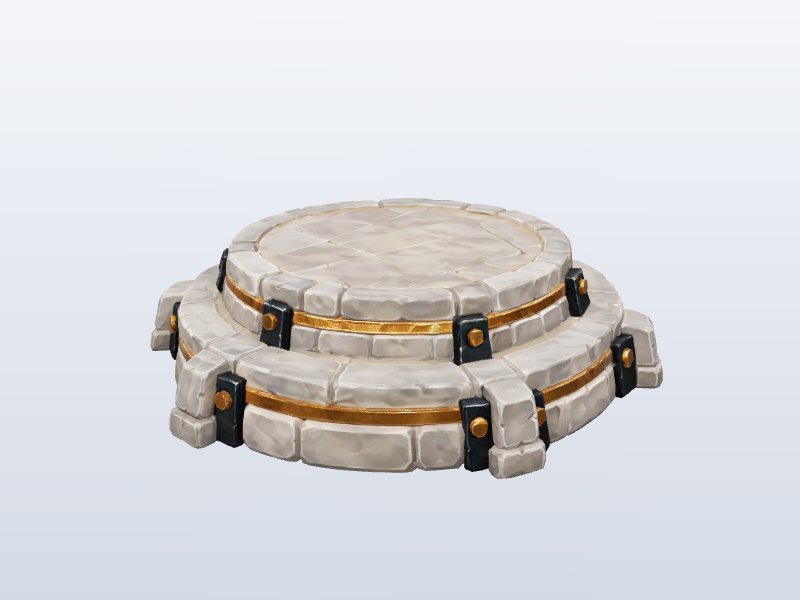 Round Stone Pedestal 3D model