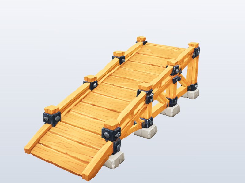 Wooden Ramp 3D model