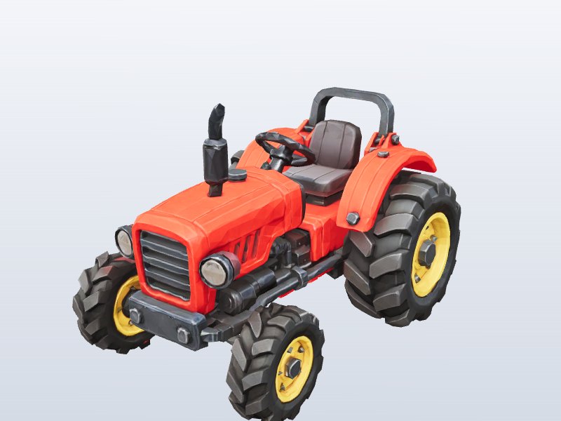 Red Tractor 3D model