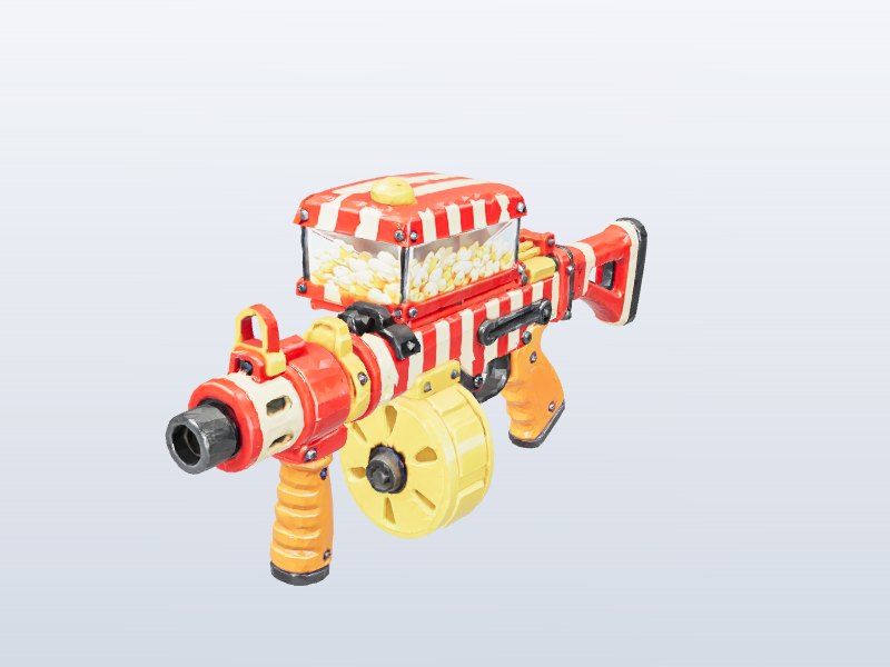 Popcorn Machine Gun 3D model
