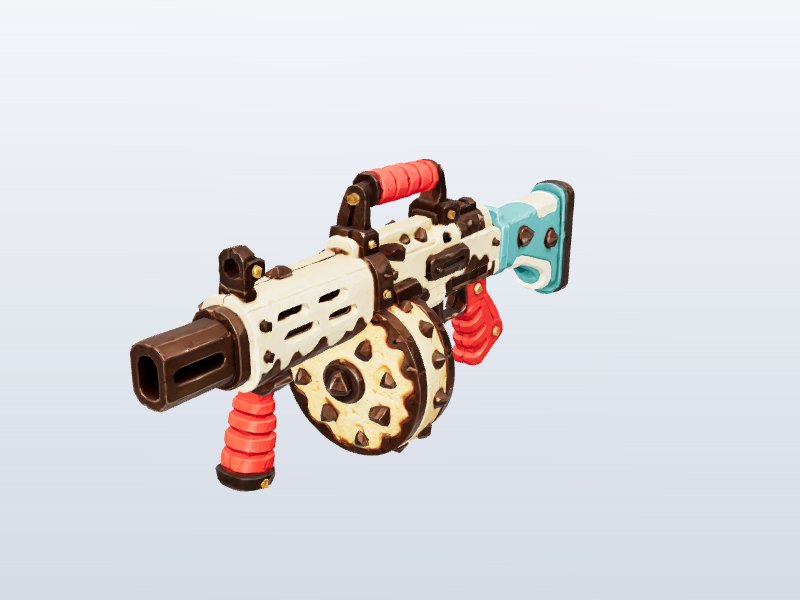 Cookie Machine Gun 3D model