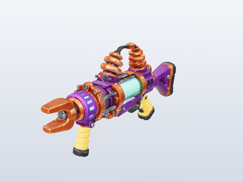 Rainbow Claw Ray Gun 3D model