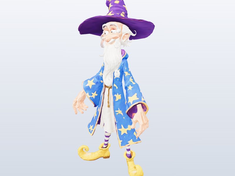 Cartoon Star Wizard 3D model