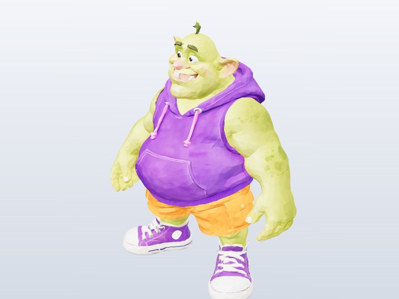 Friendly Ogre in a Hoodie 3D model