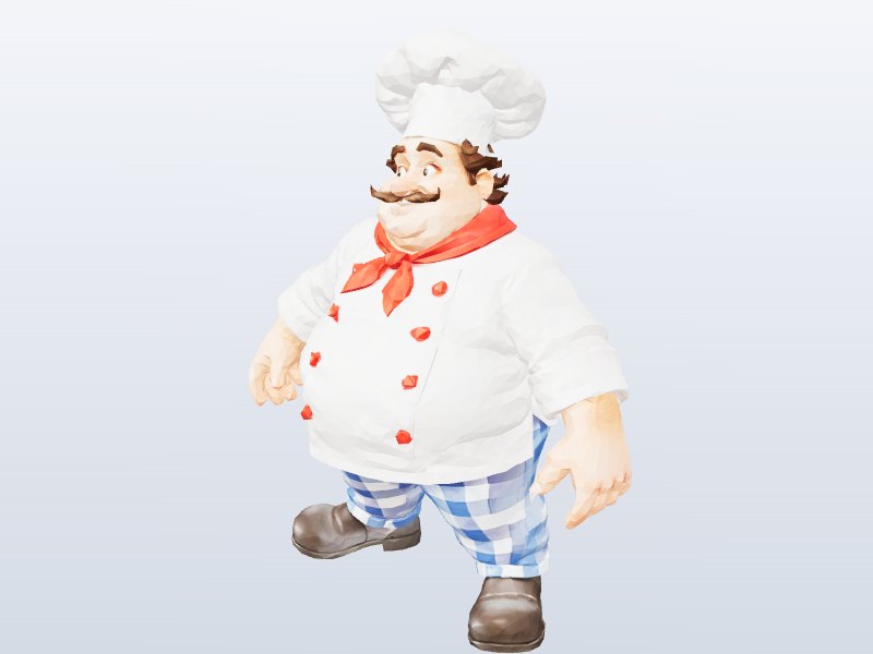 Cartoon Chef 3D model