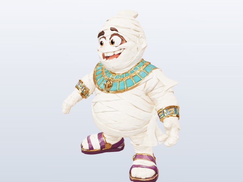 Cute Cartoon Mummy 3D model