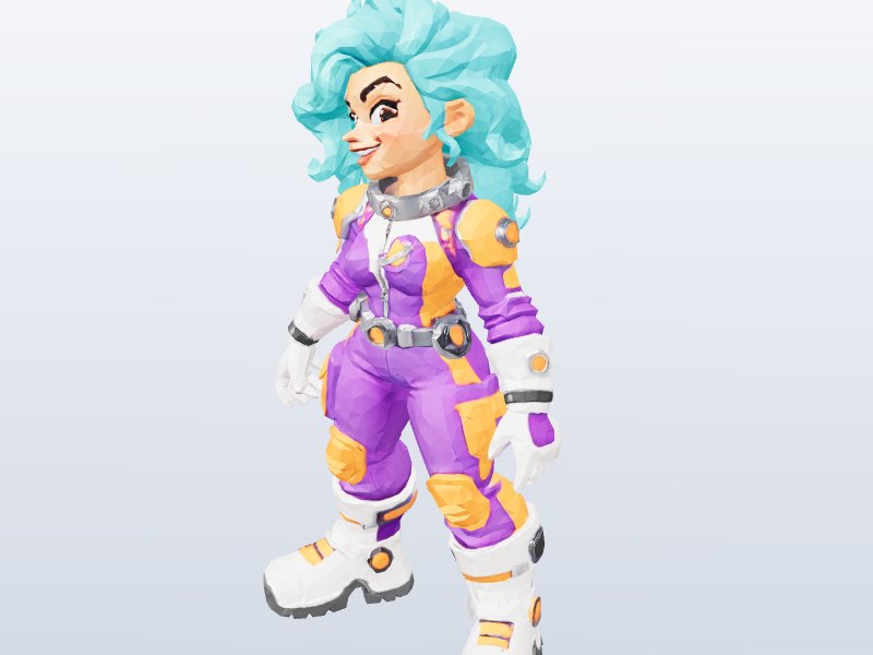 Space Captain Girl 3D model