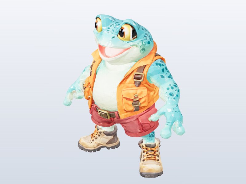 Frog Adventurer 3D model