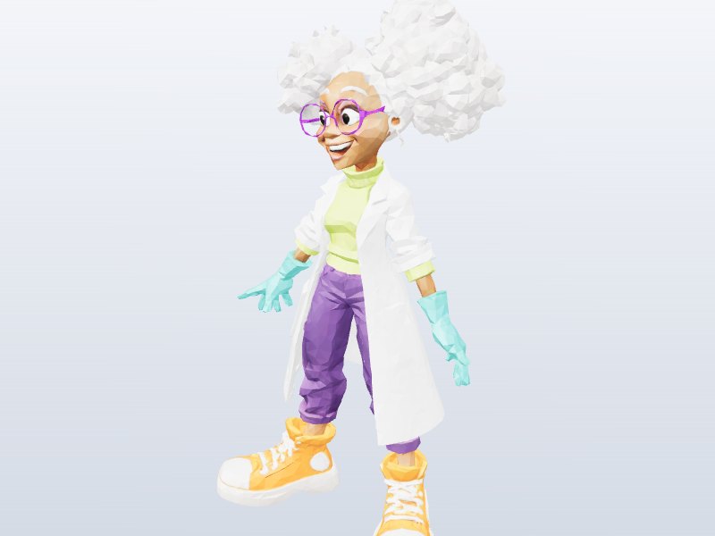 Cartoon Scientist 3D model
