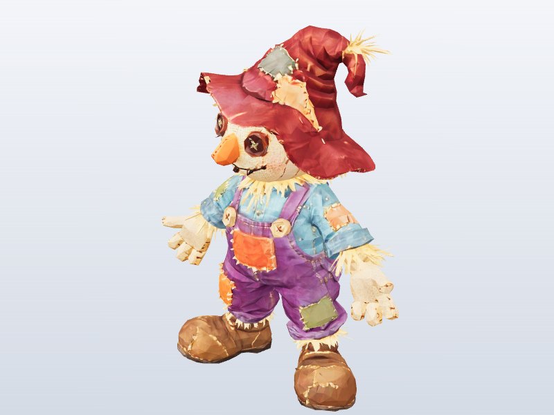 Cartoon Scarecrow 3D model